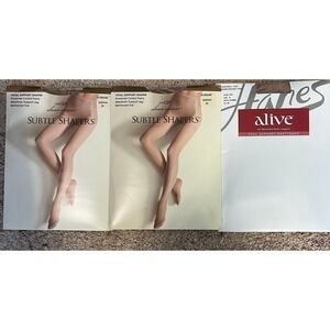Hanes Alive East 5th Subtle Shapers Pantyhose Bundle 3pk Suntan Little Color B